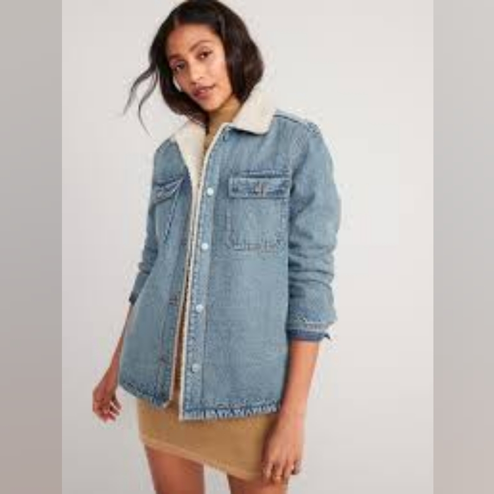 Old navy sherpa denim jacket